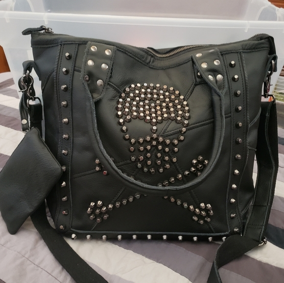 American Leather Bags Embellished Leather Bag Poshmark